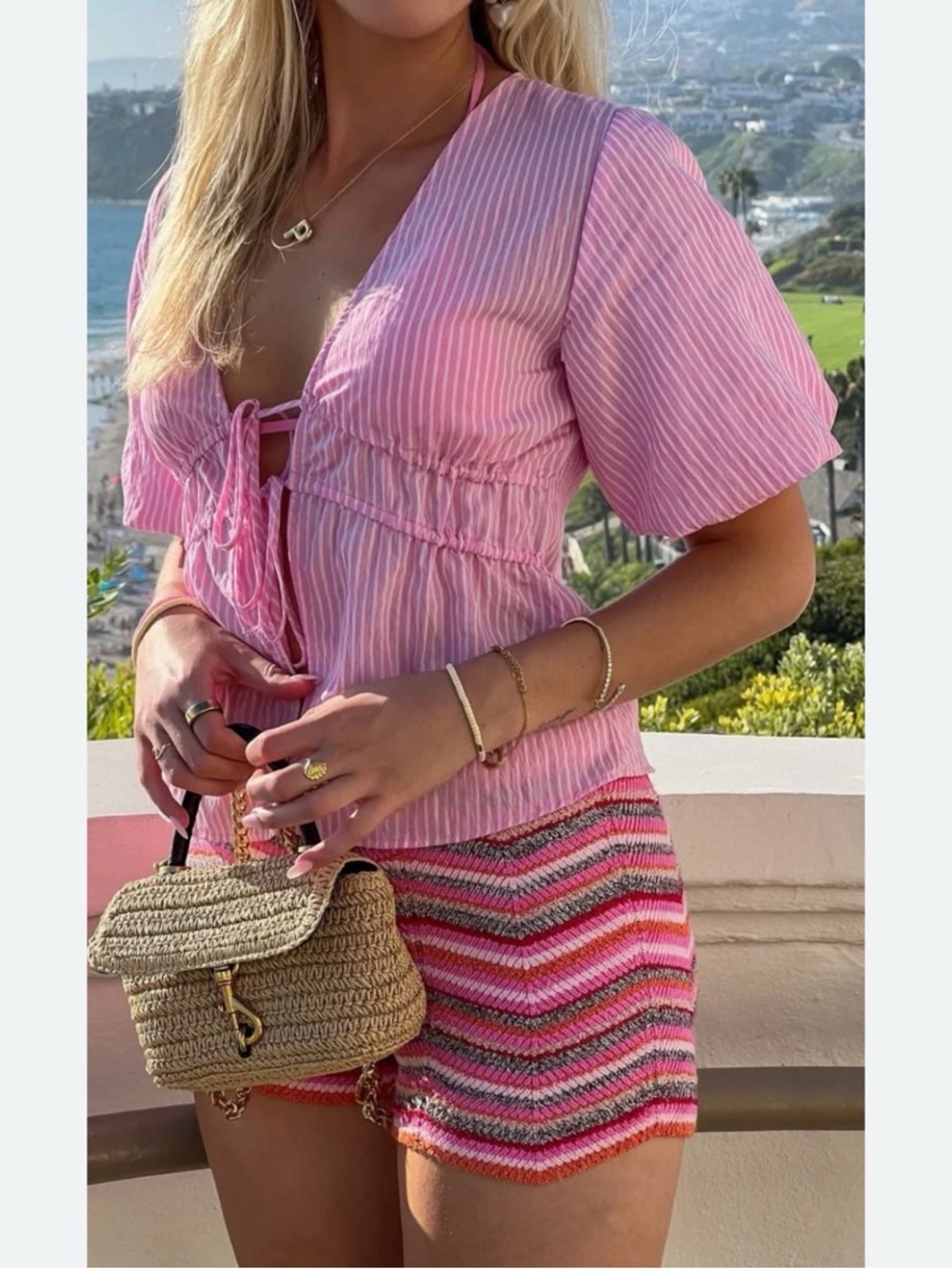 Zara pretty top lazos